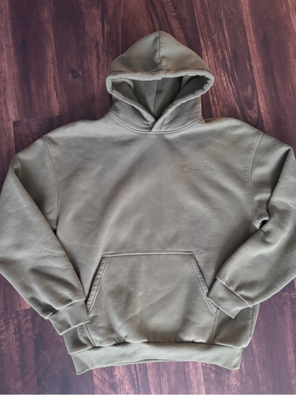 Comfrt oversized classic Men's Hoodie in moss color euc